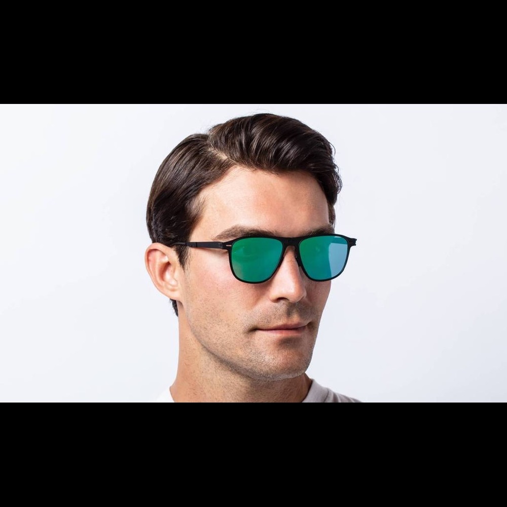 Maverick Black | Emerald Sunglasses